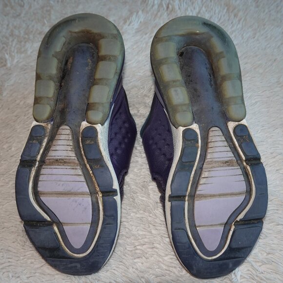 Girls Size 3.5 Nike Air Max 270 Extreme (Grade School) - Blue / Purple Shoes - Picture 5 of 7